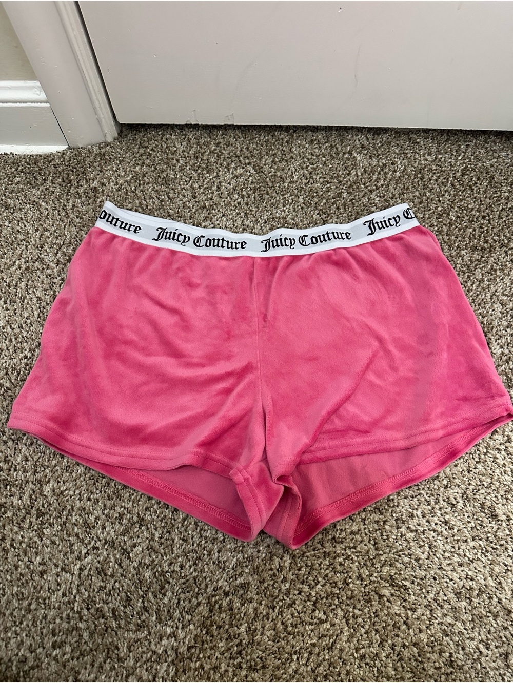 Juicy Couture Pink Velour Shorts